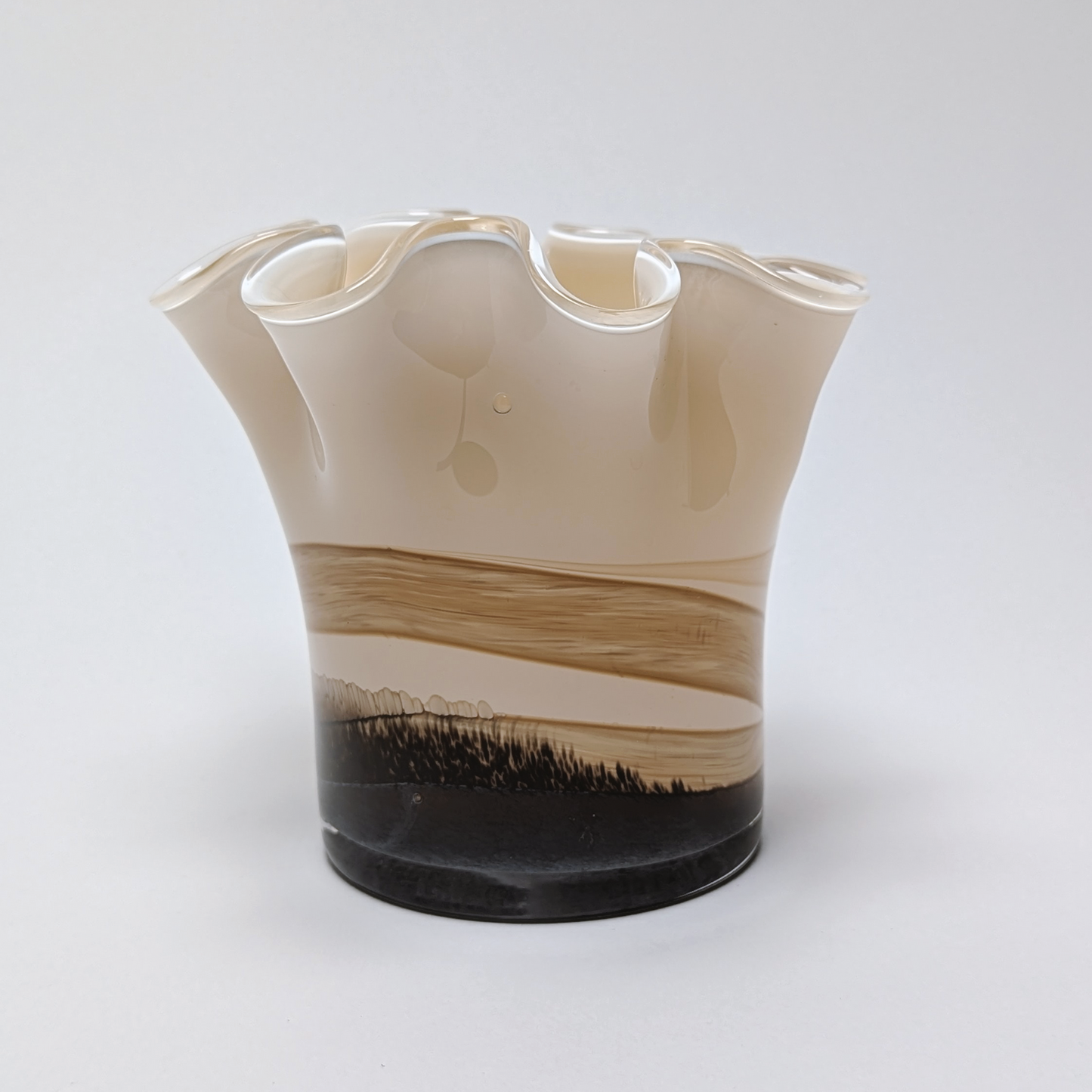 Black & Tan Hankerchief Glass Vase – Vase for modern homes | Beyond The Village