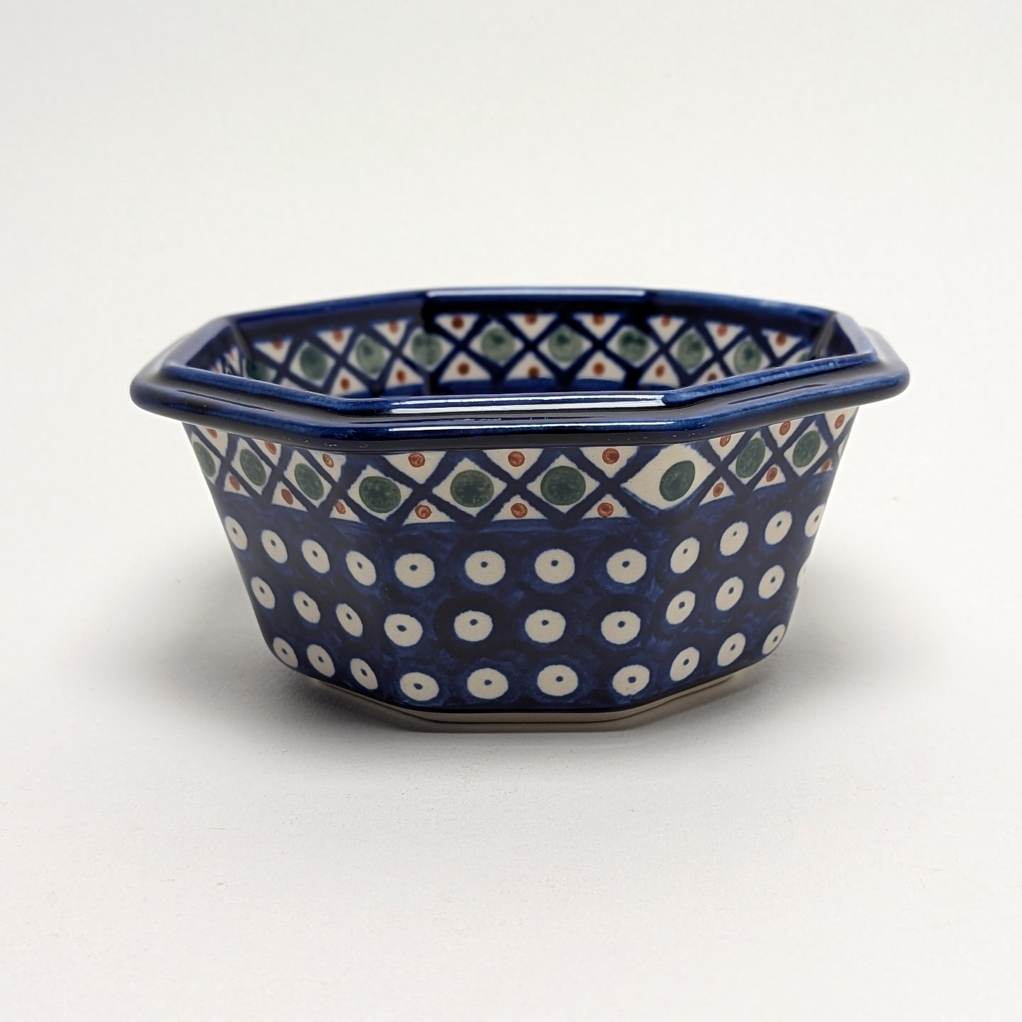 Deep Blue Polish Octagonal Bowl