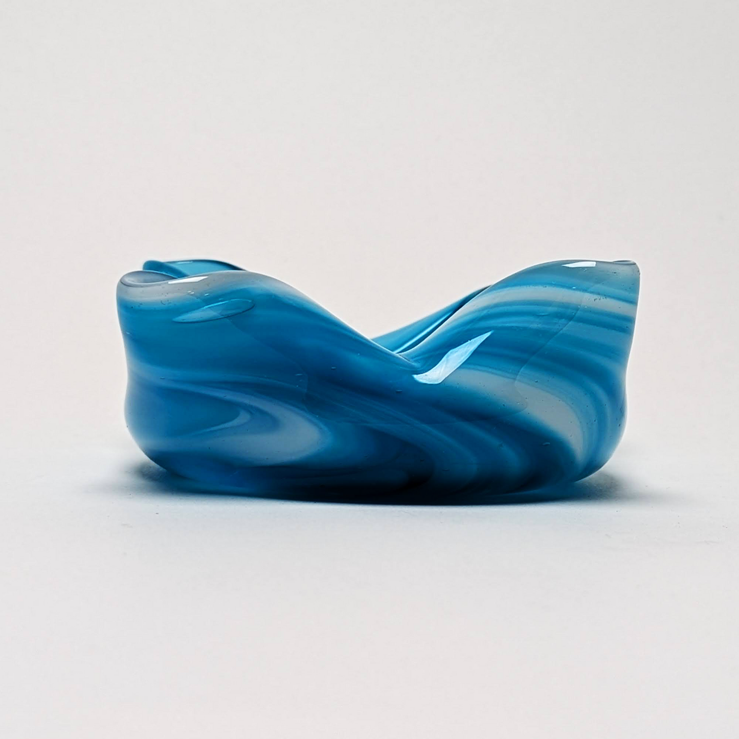 Handcrafted Ashtray - 5.5" Small Blue Art Glass Dish by Beyond The Village