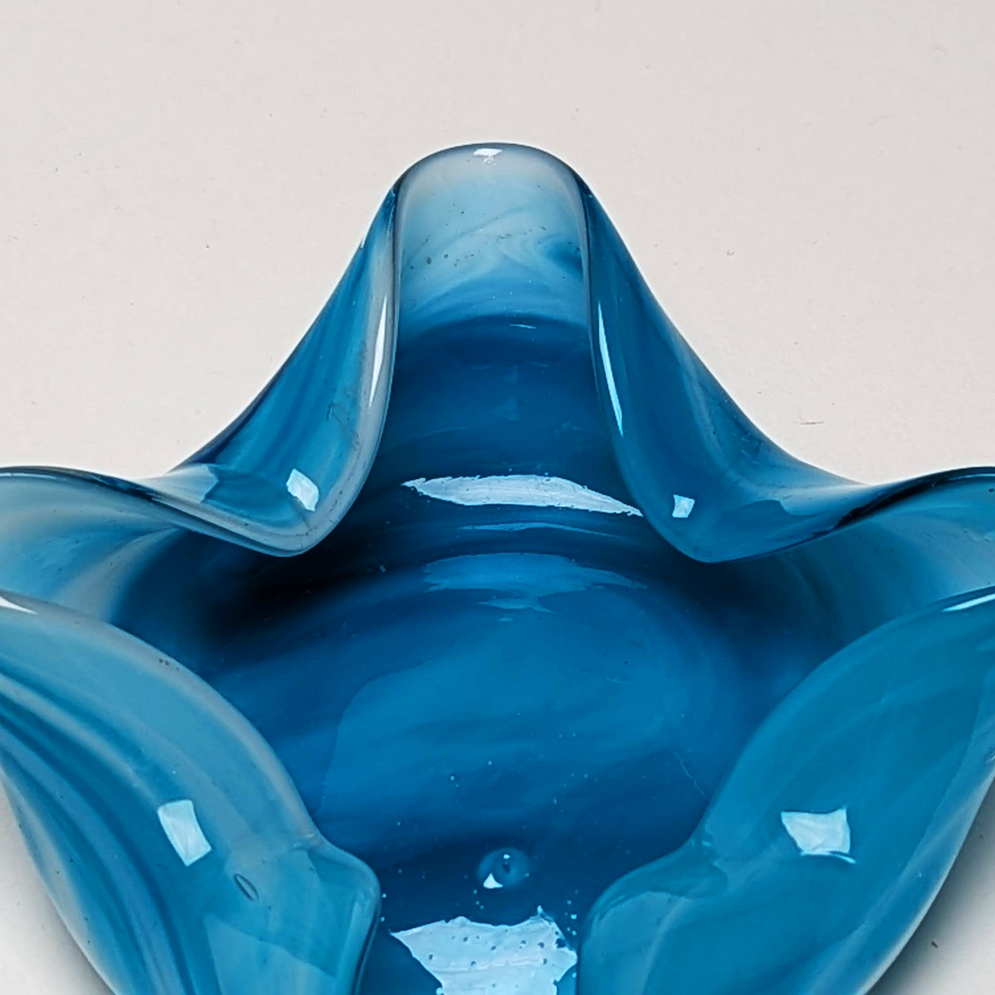 Handcrafted Ashtray - 5.5" Small Blue Art Glass Dish by Beyond The Village