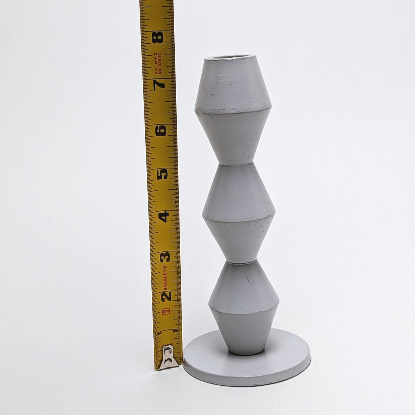 Grey Geometric Candlesticks (Pair) – Candlesticks for modern homes | Beyond The Village