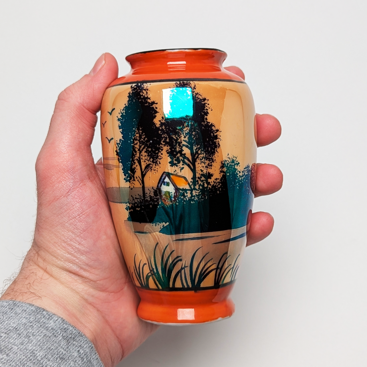 Handcrafted Vase - 5" Small Lustreware Vases- Pair by Beyond The Village