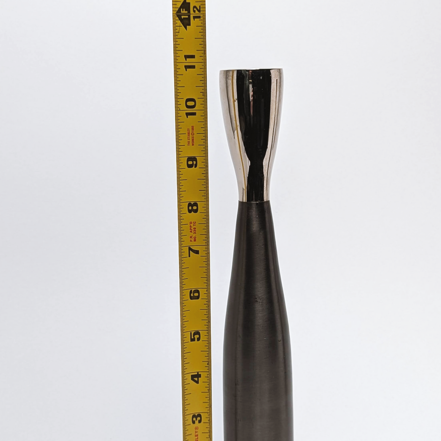 Sculpted Gunmetal Candlesticks
