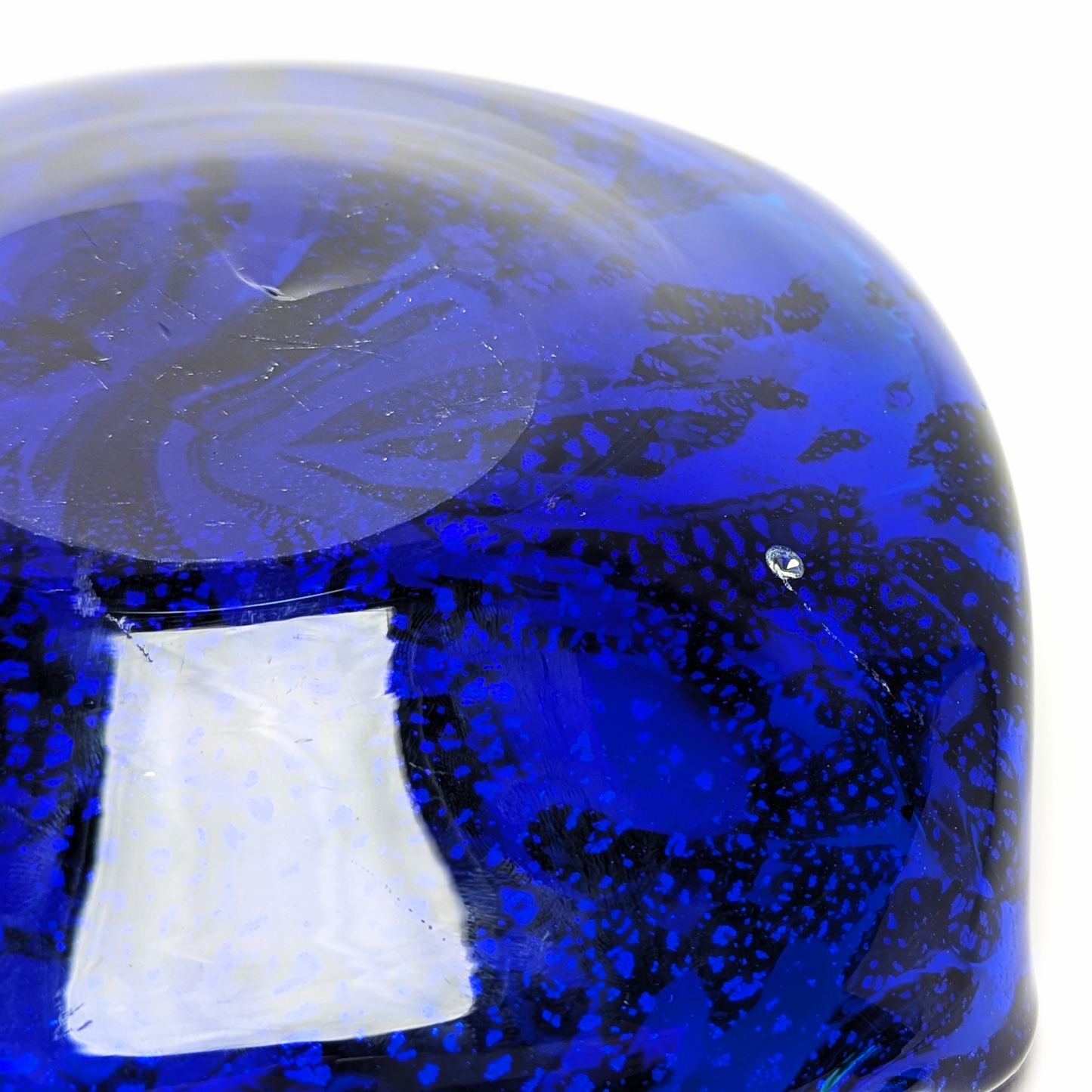 Handcrafted Catchall - 9" Blue Murano "Tutti-Frutti" Catchall by Beyond The Village