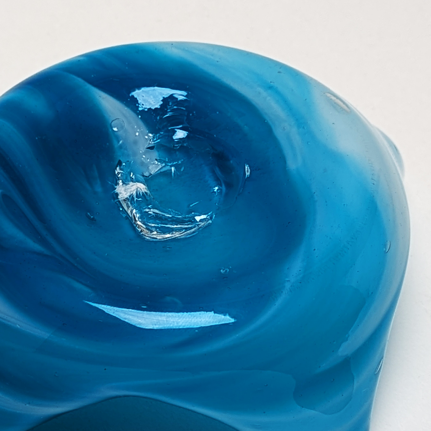 Handcrafted Ashtray - 5.5" Small Blue Art Glass Dish by Beyond The Village