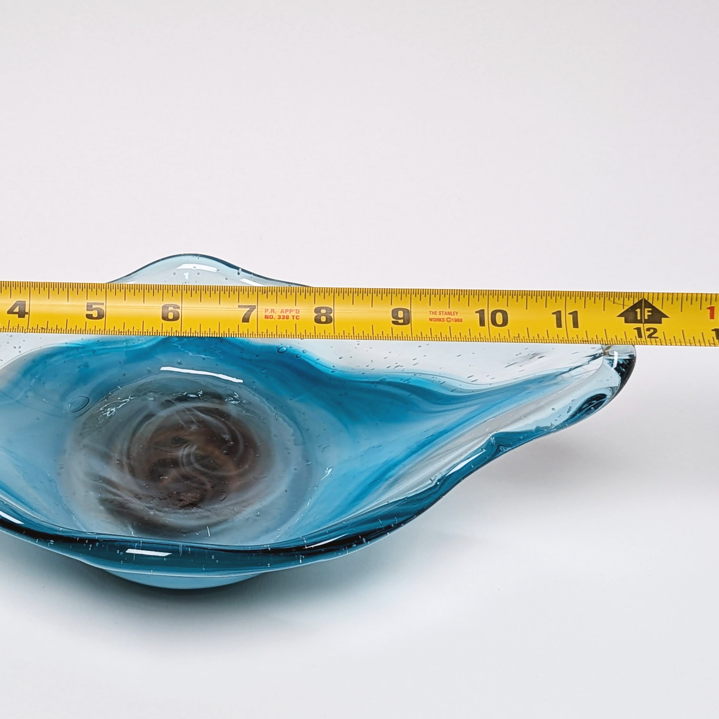 Blue Handmade Art Glass Catchall - 12" L – Catchall for modern homes | Beyond The Village