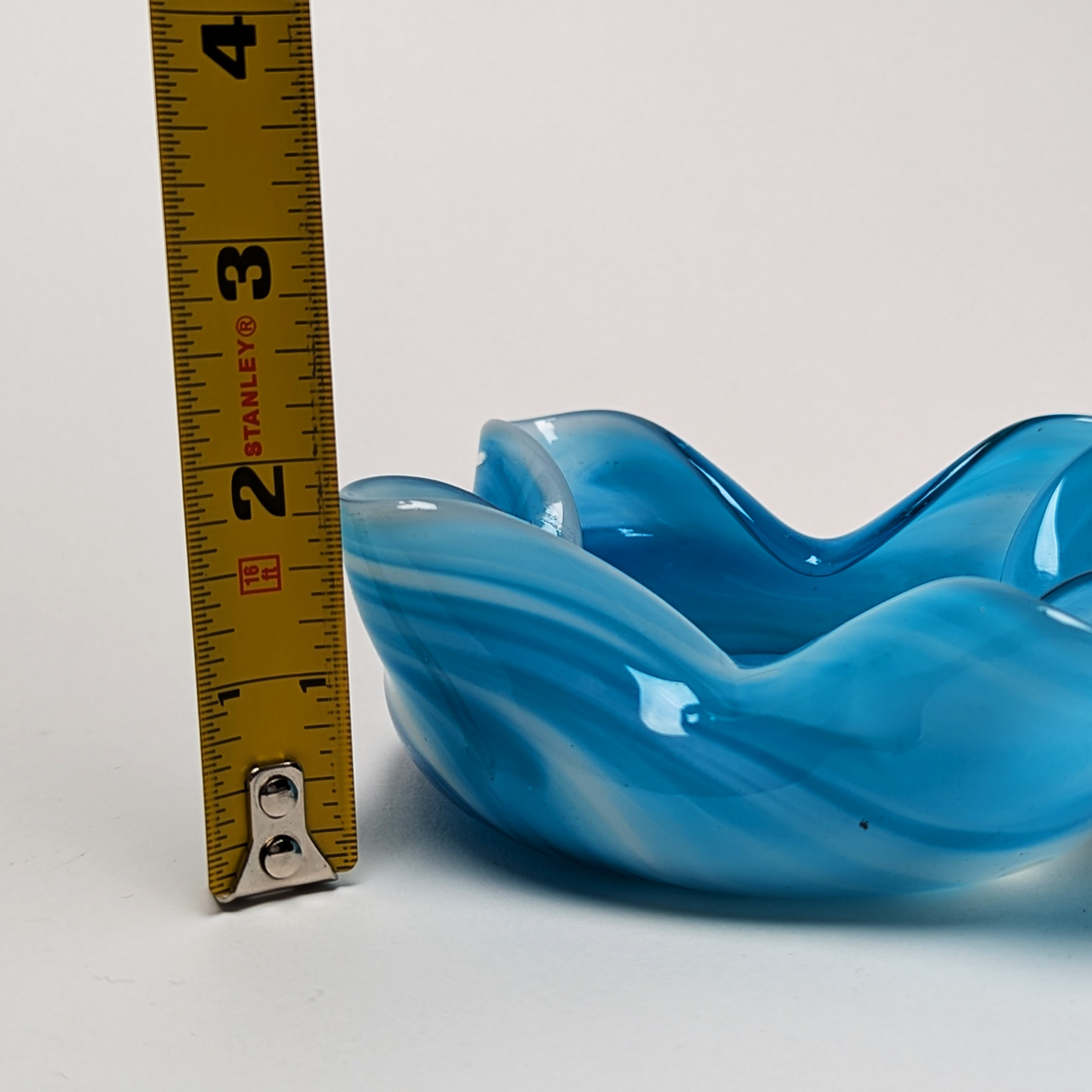 Handcrafted Ashtray - 5.5" Small Blue Art Glass Dish by Beyond The Village