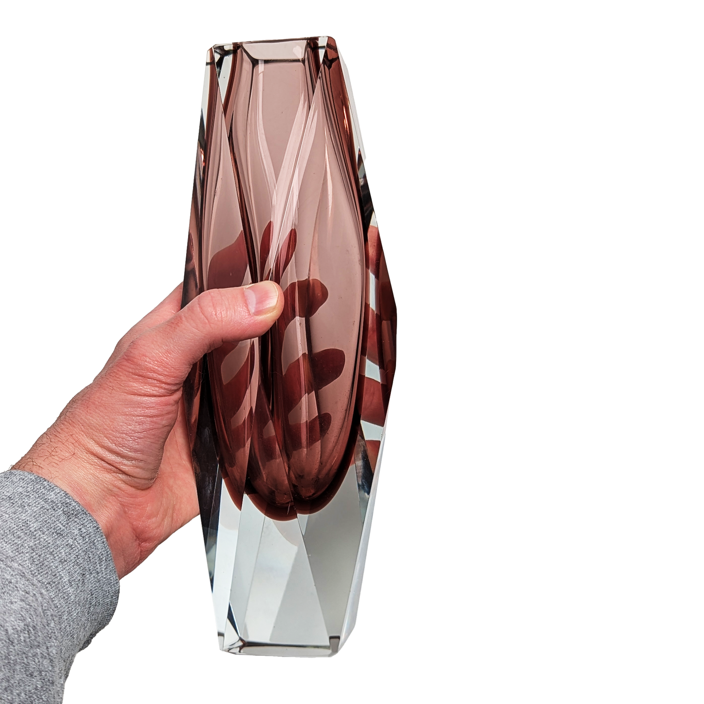 10" Cranberry Sommerso Vase
