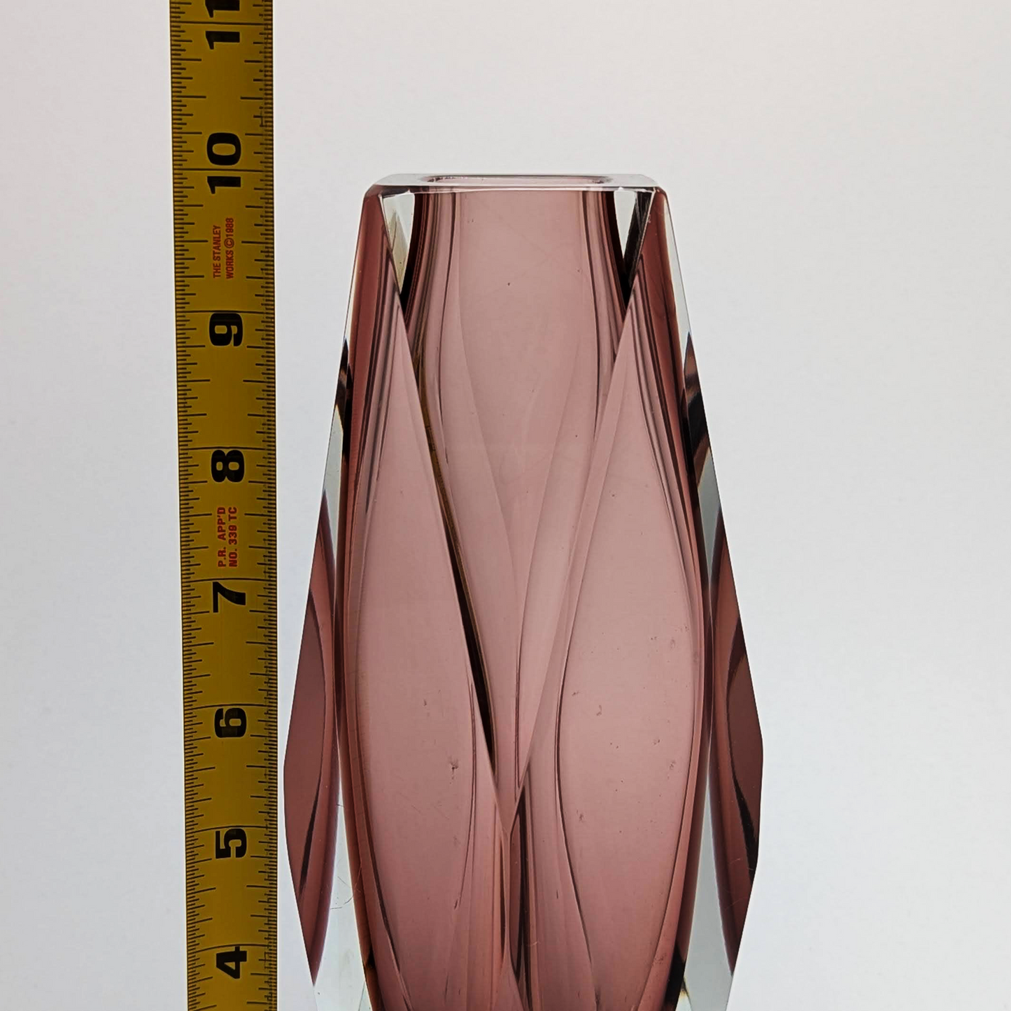 Handcrafted Vase - 10" Cranberry Sommerso Vase by Beyond The Village