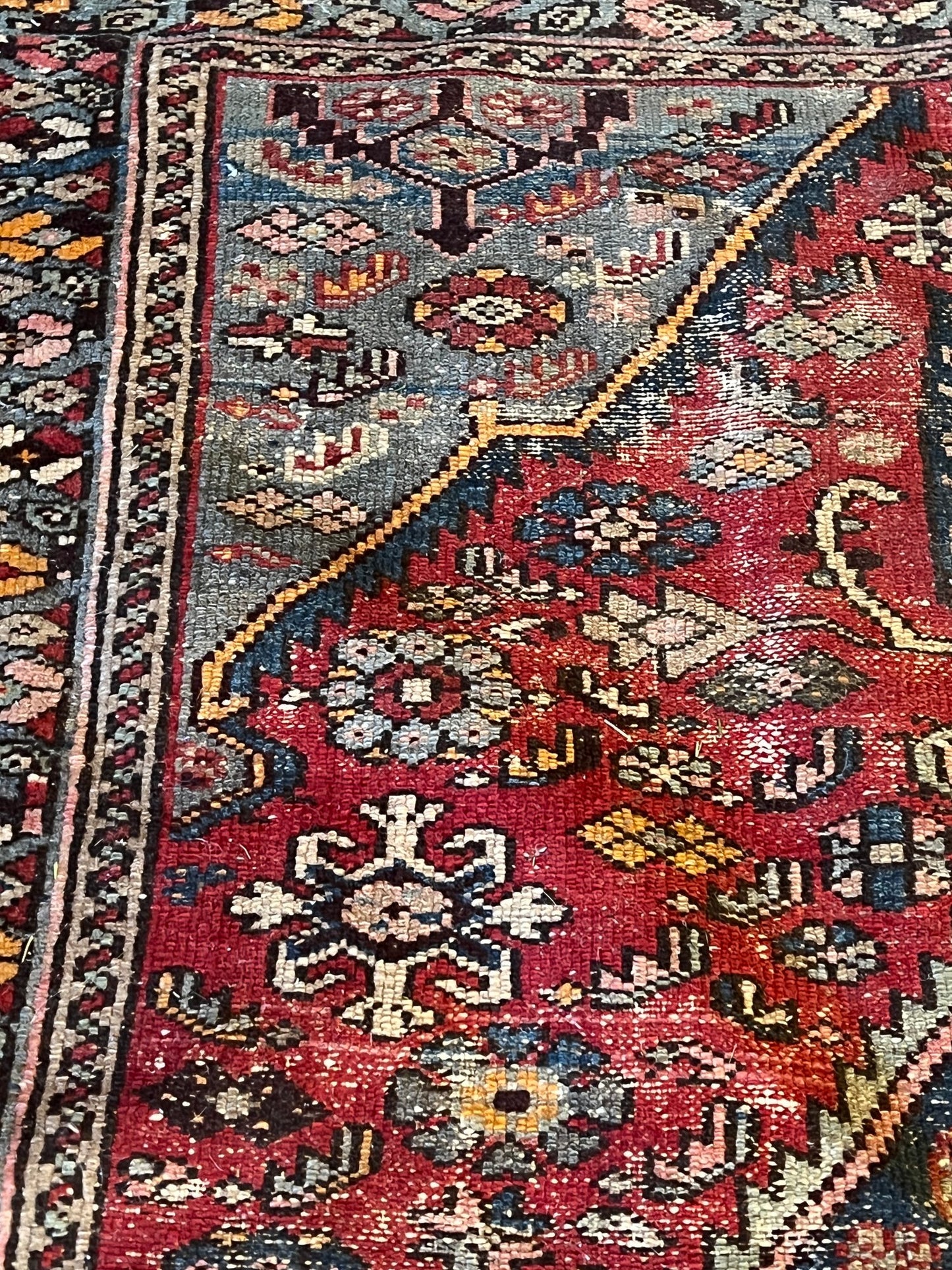 Handcrafted Rug - Antique Hand Knotted 19th Century Scatter Rug - 4' X 5.25' by Beyond The Village