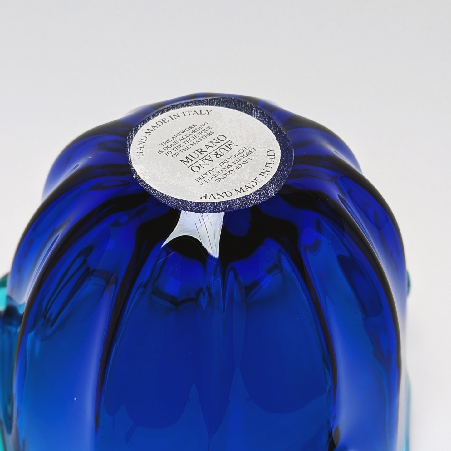 Large Sommerso Italian Glass Bowl
