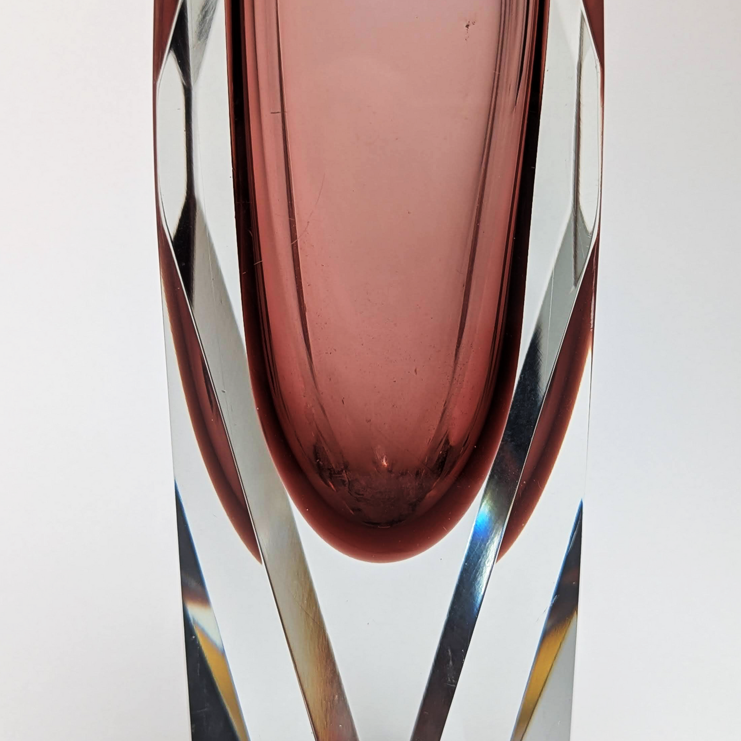 10" Cranberry Sommerso Vase