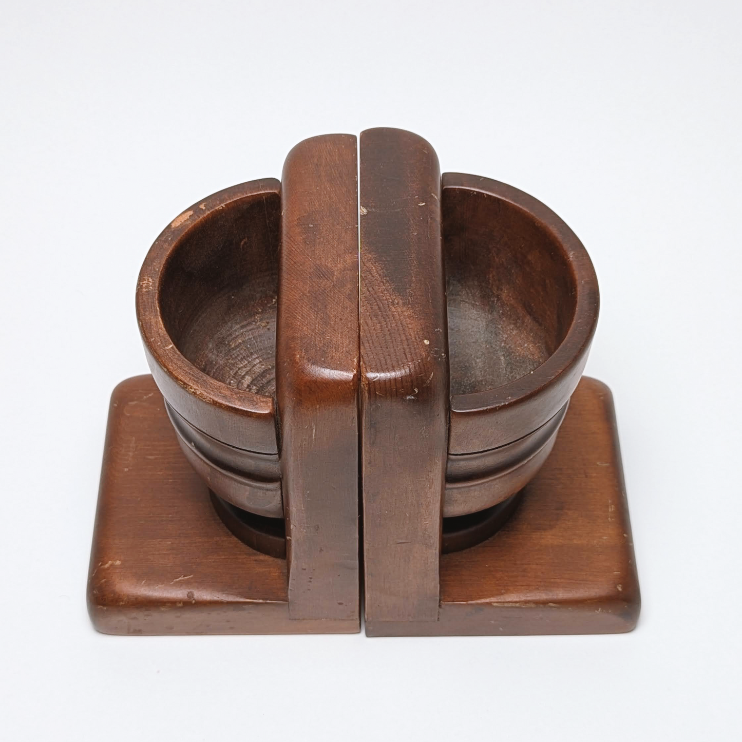 Mid Century Wood Bookend