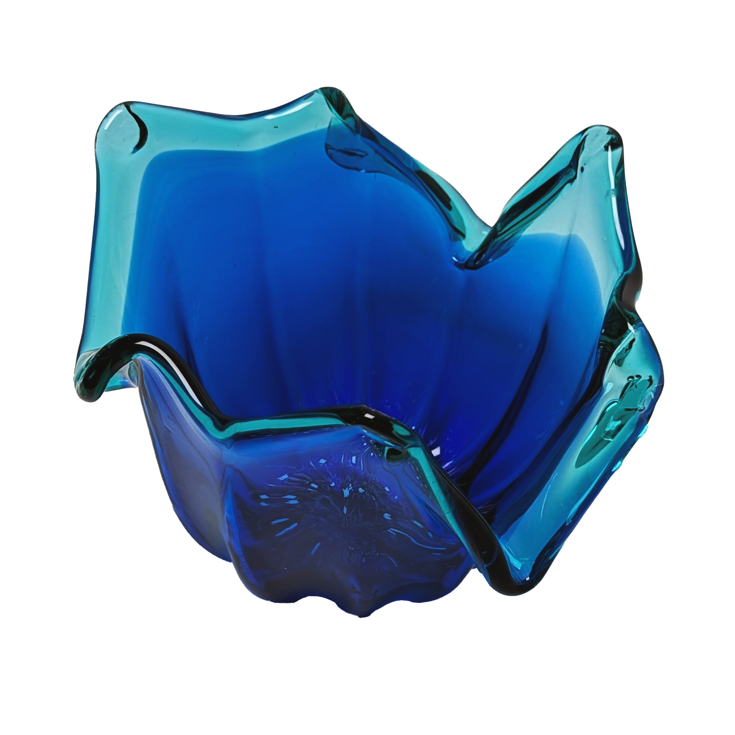 Large Sommerso Italian Glass Bowl