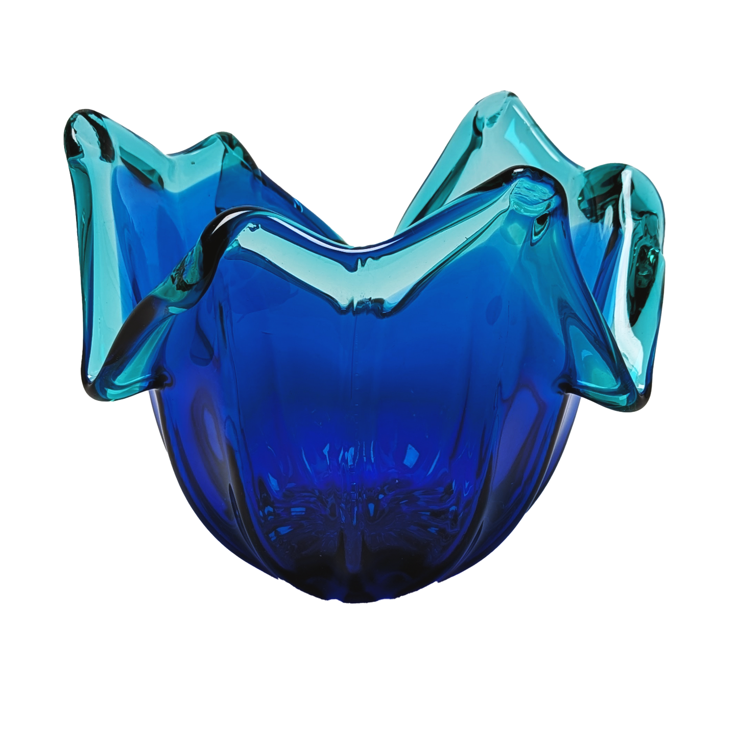 Large Sommerso Italian Glass Bowl