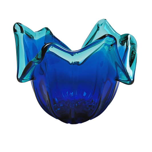 Large Sommerso Italian Glass Bowl